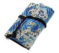JEWEDECO 48holes Space Saving Roll up Pencil Case Large Capacity Pen Organizer Japanese Style Cotton and Linen Material for Art Supplies and Stationery for School and Office Use