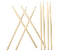 JEWEDECO 4pairs Maple Wood Drumsticks for Jazz Drumming Coated Tip for Enhanced Cymbal for All Drums
