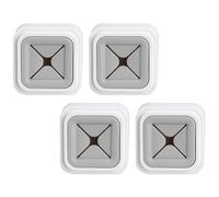 JEWEDECO 4pcs Bathroom Towel Plug Wall Hanging Rag Towel Holders 12.6x3.1x2.2inch Abs No Damage to Wall Easy to Use for Toilet and Sink