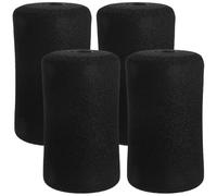 JEWEDECO 4pcs Black Sponge Foam Roller Pads Replacement Covers for Gym Equipment Leg Extension Machines Soft Flexible Exercise Foam Rollers Easy to Install and Remove