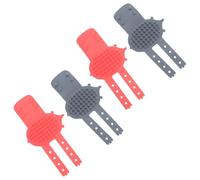 JEWEDECO 4pcs Cat Face Self-massage Brush for Chair Legs and Table Corners, Abs Material with Strap and Buckle System, Dual Function Design for Bedroom and Balcony Use