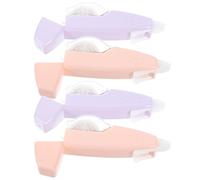 JEWEDECO 4pcs Correction Tapes Glue Tape Roller Pp Material Assorted Colour Practical Non-slip Design for Classroom and Office Use Random Color