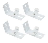 JEWEDECO 4pcs Curtain L Brackets for Vertical Blinds Iron Curtain Side-Mounted and Ceiling Fixing Brackets for Home Window Treatment