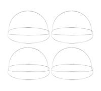 JEWEDECO 4pcs DIY Crown Frame Headband Base for Hanfu Enthusiasts, Lightweight Iron Material Four-layer Structure, Flexible Design for Special Celebrations and Cosplay Events