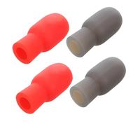 JEWEDECO 4pcs Drum Stick Caps Silicone Drumstick Mute Set Noise Reducing Drum Practice Tips