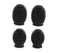 JEWEDECO 4pcs Drum Stick Protective Cover Silicone Mute Caps for Drumstick Practice Black Covers for Drum Supplies