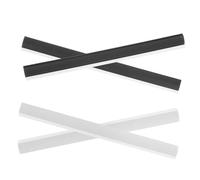 JEWEDECO 4pcs Dustpan Rubber Edge Replacement Strips Weather-Resistant Soft Rubber Seal Bars for Garbage Pan Repair Universal Dustpan Accessory Lip Insert for Solid Press