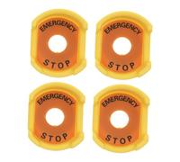 JEWEDECO 4pcs Emergency Button Protective Cover with Shock Absorption and High Visibility Warning Large round Push Switch Guard for Indoor Outdoor Factory Equipment Safety