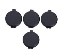 JEWEDECO 4pcs Fingerprint Ink Pad Quick Drying Identification Ink Pads for Notary Supplies Bank School Office Use PVC Black Thumbprint Stamp Mat