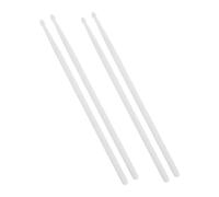 JEWEDECO 4pcs Fluorescent Nylon Drum Sticks round Shape White Assorted Color Not Easy to Crack Percussion Instrument Sticks for Beginner Jazz Drums Random Color