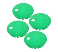JEWEDECO 4pcs Green Plastic round Irrigation Valve Box Lids with Enhanced Grip and Seamless Installation for Home Garden Sprinkler System and Outdoor Use on Golf Courses and Municipal Green
