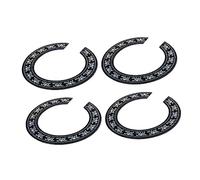 JEWEDECO 4pcs Guitar Sound Hole Rosette Decal Inlaid Ring Sticker for Acoustic Guitar Easy Install Remove Classic Design