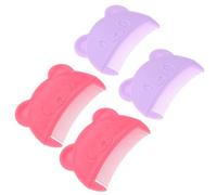 JEWEDECO 4pcs Hair Combs Scalp Comb for Cradle Cap Cute Bear Shaped Portable Hair Grooming Tool for Home and Outdoor