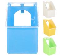 JEWEDECO 4pcs Multifunctional Hanging Poultry Feeder Plastic Bird Cage Feeding Container Easy to Use Easy to Clean Suitable for Cages and Floors