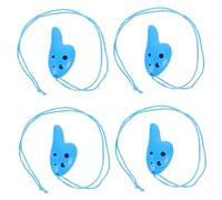 JEWEDECO 4Pcs Ocarina Portable Mini Thumb Flute Beginner Instrument Lightweight for Music Practice