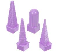 JEWEDECO 4pcs Paper Quilling Tower Wire Winding Tool Set Plastic DIY Paper Quilling Device for Overlapping Different Patterns and Easy Decoration, for Wall Art and Ornaments