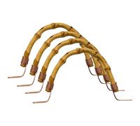 JEWEDECO 4pcs Replaceable Bamboo Teapot Handles for Kitchen Gadget, Easy to Remove and Suitable for 11-12cm Length Between Two Handles, for Replacing Old Or Broken Teapot Grips