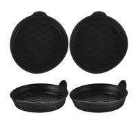 JEWEDECO 4pcs round Silicone Drink Coasters for Car Cup Holders, Multi-functional Soft Silicone Pads with Heat Resistant and Anti-scald Features, for Vehicle Interior Use