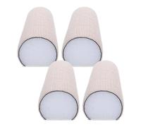 JEWEDECO 4pcs Self-adhesive Wall Mounted Cat Scratch Posts for Small Spaces, Khaki Polyester Climbing Sticks Supporting Cats and Feline Friends in Studies