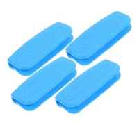 JEWEDECO 4pcs Silicone Heat-Resistant Handle Protectors Pan Handle Covers Anti-scalding for Cast Iron Frying Pans Kitchen Restaurant Use