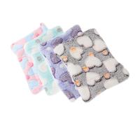 JEWEDECO 4pcs Small Animal Fleece Sleep Mats Warm Pet Bedding Pads for Guinea Pigs Rabbits Bunnies Squirrel Chinchilla Cozy Winter Cushions
