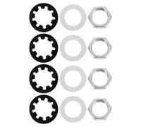 JEWEDECO 4set Electric Guitar Potentiometer Nut Washer Se Input Jack Nut DIY Guitar Accessories Kit Brass Washers for Screws Protective Bracket Gaskets
