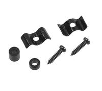 JEWEDECO 4sets Electric Guitar Press Button String Buckle Lock Device of Guitar Stable Buckles Easy to Install Black Pressure Chord Buttons Screws for Improved String Tension and