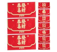 JEWEDECO 5 Packs 2026 Lunar New Year Red Packet Envelopes for Horse Year - Long Horizontal Hong Bao Money Envelopes Spring Festival Cash Packets Party Supplies