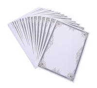 JEWEDECO 50 Sheets Blank Certificate Paper Certificate Inner Paper with Rounded Corners Smooth Edges Comfortable to Hold for Academic Awards Suitable for Students and Teachers