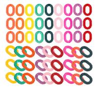 JEWEDECO 50pcs Acrylic Chain Linking Rings in Assorted Colours with Smooth Surface for Easy to Connect DIY Crafts and Phone Strap Accessories