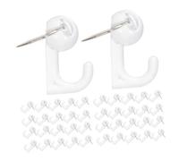 JEWEDECO 50pcs Decorative Thumbtacks for Cork Boards Lightweight Plastic and Alloy Push Pins for DIY Wall Hanging Map Marking Office and School Use Strong and Practical Design