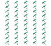 JEWEDECO 50pcs DIY Double-Legged Studs Cloth Wrapped Nails Two Feet Craft Studs Green Cloth and Iron Material Easy to Use Without Fading for Business Crafts and Holding Ribbons