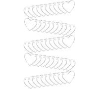 JEWEDECO 50pcs Heart Shape Acrylic Decorative Keychain Blanks for Sublimation, DIY Keyrings, Convenient to Carry and Blank to Write, for DIY Keychain Projects and Crafts