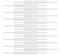 JEWEDECO 50pcs Plastic Paper Fastener Loose-Leaf Binder Clips 3.54x0.47x0.04in Reusable 2 Hole Loose Leaf Binding Clip Design Eliminating Manual Binding for Reports Presentations