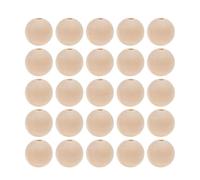 JEWEDECO 50pcs Round Wooden Beads with Mini Hole Design Simple Yellow Wood Beads for Necklace Making and Handbag Decorations Creative DIY Craft Not Easy to Decay