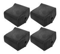 JEWEDECO 5pcs Black Rubber Ladder Pads for Ladder Non-Slip Feet Covers Stable Supporting and Lightweight Square Design Suitable for Stairs and Offices