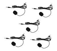 JEWEDECO 5pcs Clip Lavalier Microphones for Phone High Sensitivity Wired Mics for Live Streaming Recording Interviews and Teaching Lightweight and Portable Sound Quality