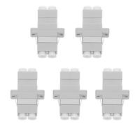 JEWEDECO 5pcs Lc to Lc Fiber Optical Adapter Coupler with Split Design and Plastic Material for Stable Connection and Faster Data Transfer Rates in Fiber Networks and Data Centers