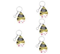 JEWEDECO 5pcs Mini Keychain Pocket Magnifier with Keyring for Crime Scene Investigators and Mystery Enthusiasts Practical for Lightweight and Reading Tool