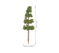 JEWEDECO 5Pcs Miniature Scene Trees Model for Sand Table Landscape Decoration Artificial Plastic Tower-shaped Tree Ornaments with Base for DIY Micro Scenery and Home Office Display