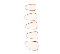 JEWEDECO 5pcs Professional Pipa Nails for String Instruments Orange Finger Picks for Guzheng and Lute Players Comfortable Fit Easy to Clean