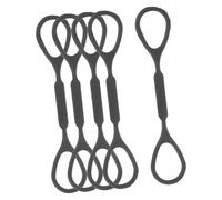 JEWEDECO 5pcs Tow Rope Silicone Trumpet Slide Stoppers Trumpet Tuning Stoppers Black