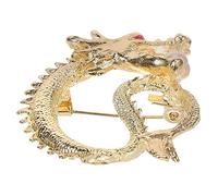 JEWEDECO 5pcs Vintage Chinese Style Dragon Brooch Pin Alloy Collar Pin for Women Classic Zodiac Fashion Accessory for Party Wedding Year Eve Durable Decorative Brooch for Clothing Hats