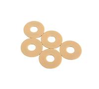 JEWEDECO 5pcs Yellow Guitar Toggle Plate Washers Black Lettering Rhythm Treble Switch Rings for Electric Guitar Gn602 Replacement Parts for Rock and Rhythm Styles