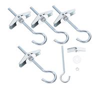 JEWEDECO 5sets Hook Hook Toggle Bolts for Drywall Wing Nuts Hollow Wall Anchor Toggle Wing Nut Bolt for Hanging Heavy Items Replacement Drywall Anchors for Heavy Duty Use