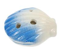 JEWEDECO 6-hole c Major Shell-shaped Ocarina Blue Cartoon Ethnic Wind Instrument for Beginner Practice and Boys and Girls Musical Learning