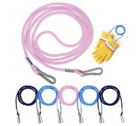 JEWEDECO 6 Pcs Anti Lost Mitten Clips for Soft Comfortable Nylon Glove Straps Lanyard String for Outdoor Safety