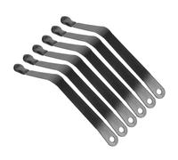 JEWEDECO 6 Sets Metal Music Stand Pressure Plate Clips with Screws for Secure Page Holding, Rubber-Coated Ends, Suitable for Wooden Reading Racks and Recipe Book Stands