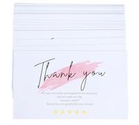 JEWEDECO 60pcs Cards Thanks Cards Paper with Chic Look Simple Color Matching Design Adorable Words Design Easy Carrying Blank Backside for Shower and Online Small Business
