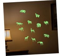 JEWEDECO 60pcs Luminous Fluorescent Animal Wall Stickers Shapes Glowing Decals for Boys Bedroom Nursery Ceiling Decoration Safe Plastic
